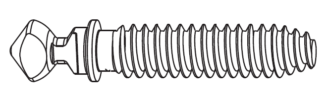 MAICO -  Perno RAIL-SYSTEMS di chiusura - col. ARGENTO - note DA AVVITARE STANDARD