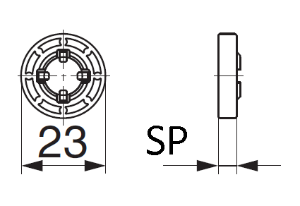 MAICO -  Rondella RUSTICO distanziatore per fermapersiana - col. NERO - dimensioni SP. 5
