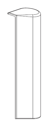 MAICO -  Copertura MULTI-MATIC per serramenti in pvc angolo cerniera - col. BIANCO TRAFFICO RAL 9016 - note PER CAVA PER PVC, IN APPOGGIO E DT SENZA FISSAGGIO IN BATTUTA - dimensioni DX