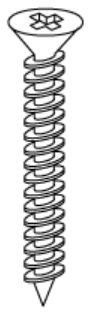 MAICO -  Vite RAIL-SYSTEMS testa svasata piana a croce pozidriv per fissaggio morsetto ls 441619 - col. ARGENTO - ø mm M5X16