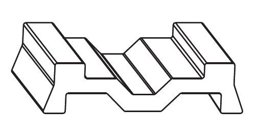 MAICO -  Profilo RAIL-SYSTEMS di sostegno anta fissa - col. ARGENTO - dimensioni 1500