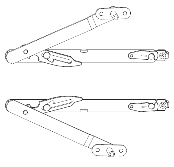 MAICO - Coppia Forbice MULTI-MATIC anta ribalta di sicurezza - dim. 1 - lbb HBB 300 - 500