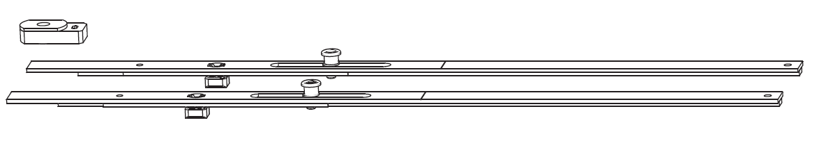 MAICO - Kit Prolunga RAIL-SYSTEMS antieffrazione per cremonese - gruppo 01 - lbb 720 - 1050