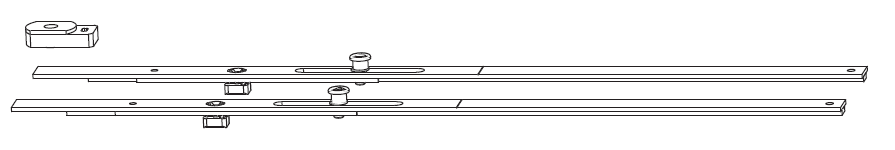 MAICO - Kit Prolunga RAIL-SYSTEMS antieffrazione per cremonese - gruppo 05 - lbb 1651 - 1850