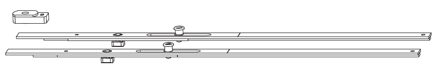 MAICO - Kit Prolunga RAIL-SYSTEMS antieffrazione per cremonese - gruppo 04 - lbb 1451 - 1650