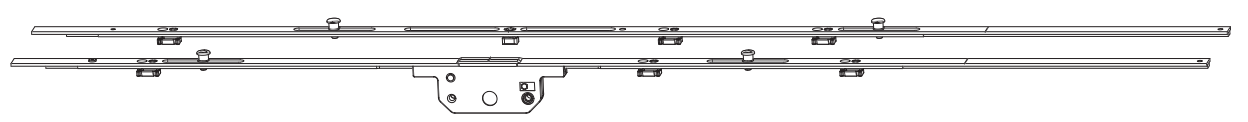 MAICO - Kit Cremonese RAIL-SYSTEMS per anta scorrevole altezza maniglia fissa prolungabile senza dss - gr / dim. 08 - entrata 30 - alt. man. 950 - lbb/hbb 2301-2400