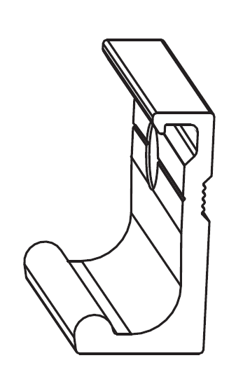 MAICO -  Binario RAIL-SYSTEMS di scorrimento guida inferiore - col. ARGENTO - lunghezza 6070