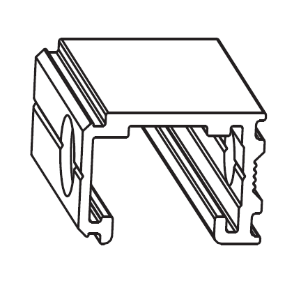 MAICO -  Binario RAIL-SYSTEMS guida forbici - col. ARGENTO - lunghezza 6070