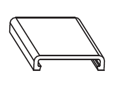 MAICO -  Profilo RAIL-SYSTEMS di copertura binario guida forbici - col. ARGENTO - note RS - CN - dimensioni 6080