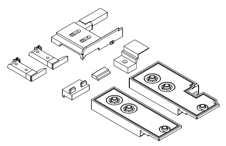 MAICO - Kit Tappo RAIL-SYSTEMS confezione accessori guida per alzante scorrevole - col. GRIGIO LUCE RAL 7035 - dimensioni S=68 - note DX - info HS-P PER LISTELLI TENUTA