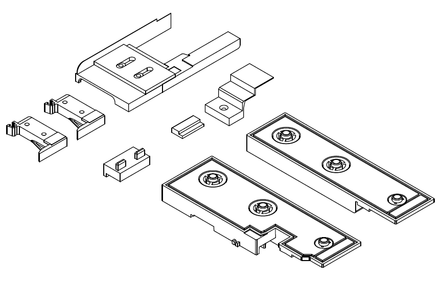 MAICO - Kit Tappo RAIL-SYSTEMS confezione accessori guida per alzante scorrevole - col. GRIGIO LUCE RAL 7035 - dimensioni S=92 - note DX - info HS-P PER LISTELLI TENUTA