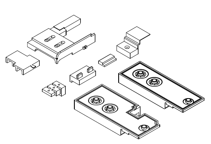 MAICO -  Tappo RAIL-SYSTEMS confezione accessori guida per alzante scorrevole - col. GRIGIO LUCE RAL 7035 - dimensioni S=68 - note SX - info HS-P LISTELLI TENUTA