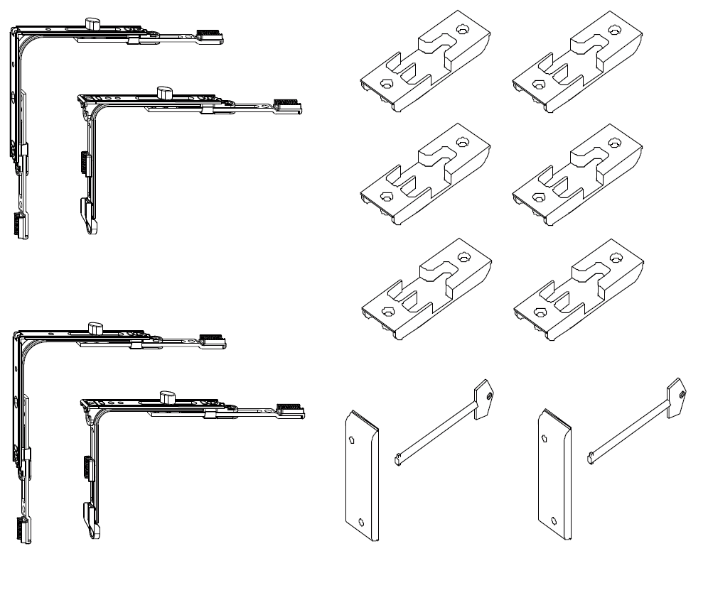 MAICO -  Kit BILICO confezione base per sistema chiusura a bilico - gr / dim PB 30 - hbb 1001 - 2200