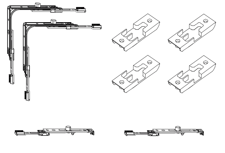 MAICO -  Kit BILICO confezione base per sistema chiusura a bilico - gr / dim PB 40 - hbb 800 - 2200