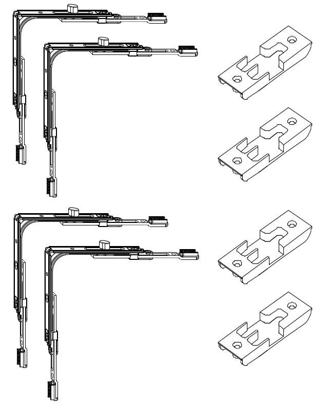 MAICO -  Kit BILICO confezione base per sistema chiusura a bilico - gr / dim PB 40 - hbb 800 - 2200