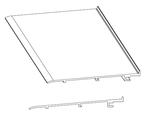 MAICO -  Gocciolatoio RAIL-SYSTEMS profilo di copertura - col. ARGENTO - note HS - P - dimensioni S=113 L=2500