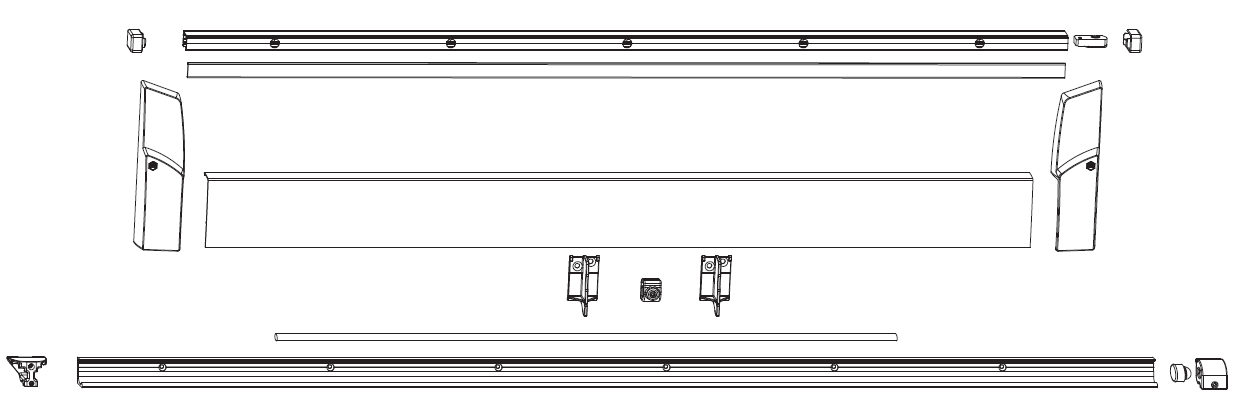 MAICO -  Kit RAIL-SYSTEMS profili anta e telaio complanare rs (pas) - gruppo 04 - dimensioni 3030 - lbb 1251 - 1450
