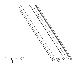 MAICO -  Profilo RAIL-SYSTEMS di chiusura superiore - col. ARGENTO - dimensioni 1500