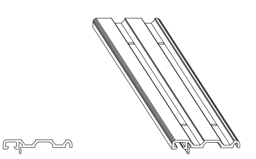 MAICO -  Profilo RAIL-SYSTEMS di chiusura superiore - col. ARGENTO - note PROFILO SUPERIORE PER SOLUZIONE TRAVERSO RIDOTTO LEGNO/ALLUMINIO - dimensioni 2500