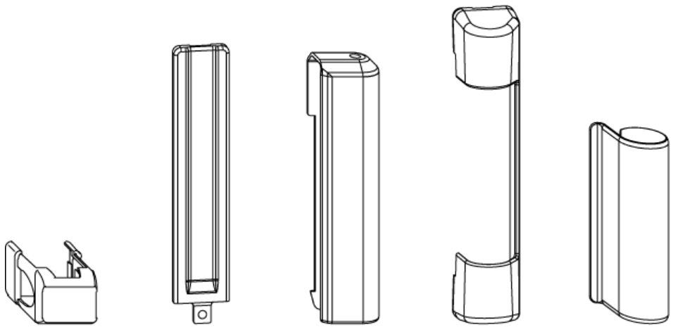 MAICO - Kit Copertura MULTI-MATIC TREND ad applicare supporto cerniera - col. TITANIO - note DX - DT160