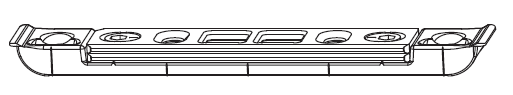 MAICO -  Incontro PROTECT registrabile per puntale - col. ARGENTO - aria 4 - frontale 18 - interasse 9 - dim. 120X18X8