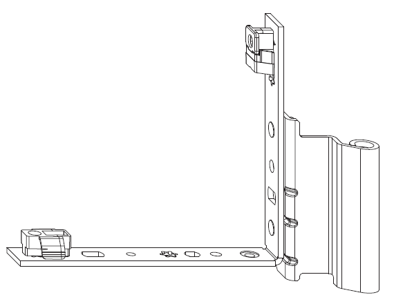 MAICO -  Cerniera MULTI-MATIC angolare anta e ribalta parte anta - aria 12 - battuta 20 - interasse 9 - mano SX - portata (kg) 120