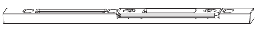 MAICO -  Incontro PROTECT registrabile per scrocco e/o catenaccio a filo - col. ARGENTO - aria 12 - interasse 9 - dim. 208X18X9