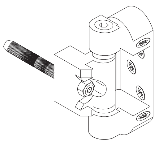 MAICO -  Cerniera PRO-DOOR fissa ad incasso - ø - diametro 90 - 110