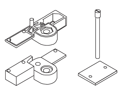 MAICO - Kit Cerniera BILICO bilico verticale parte anta e telaio - completa - aria SP.30 - battuta 175 KG