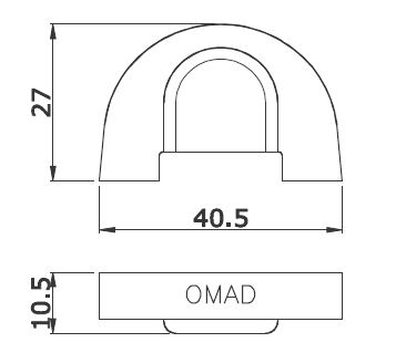 OMAD -  Cappuccio 7000 ROTONDA LISCIA per fermo - mat. NYLON - col. NYLON NERO