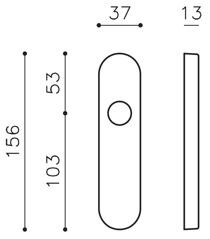 OLIVARI -  Placca rettangolare coprimovimento per alzante scorrevole cieca - mat. OTTONE - col. SUPERINOX SATINATO - dimensioni 156 X 37