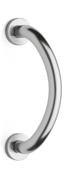 OLIVARI -  Maniglione EDISON zancato con rosette - mat. OTTONE - col. CROMO SATINATO - interasse 200 - lunghezza 247
