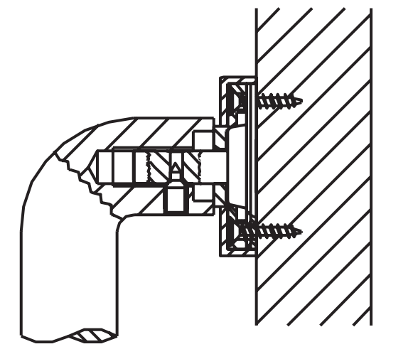 OLIVARI -  Kit Di Fissaggio non passante per maniglione - note PER MANIGLIONE CON ROSETTA - LEGNO