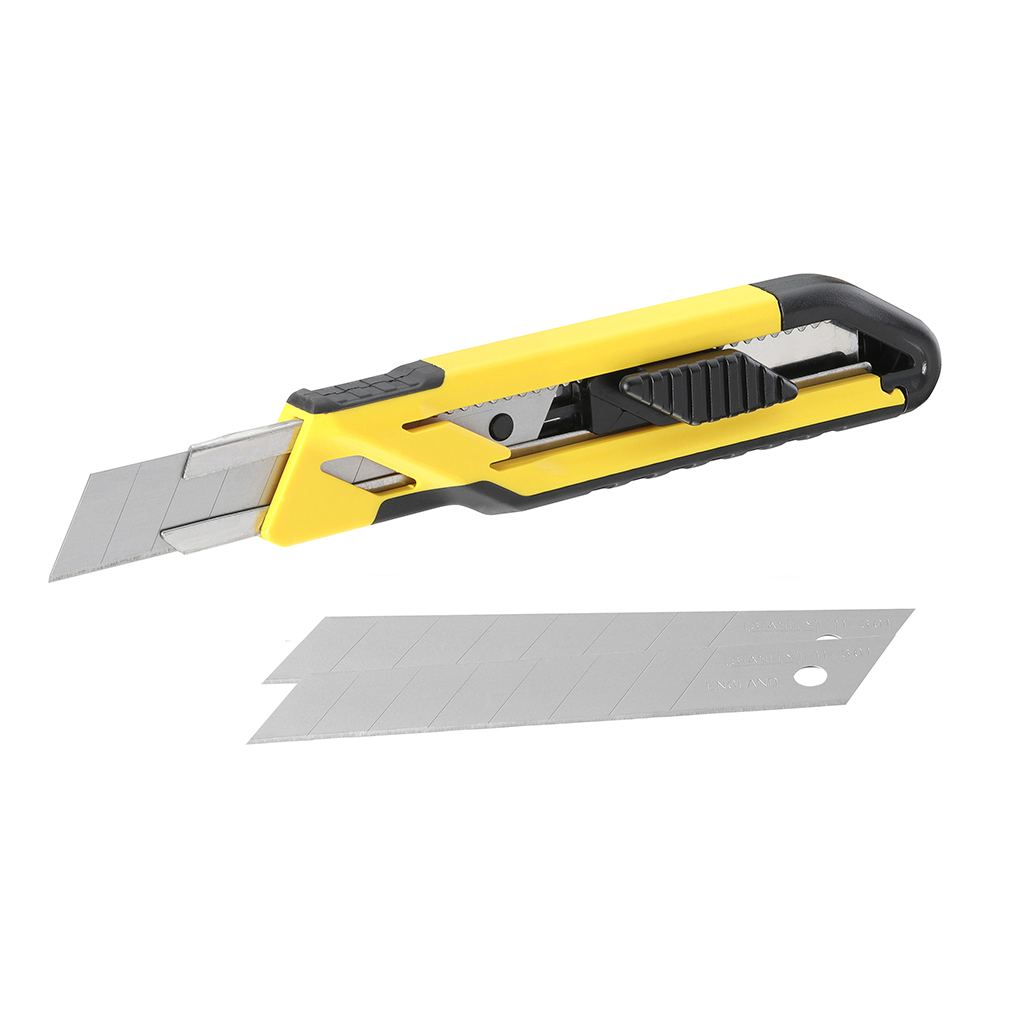 STANLEY TOOLS -  Cutter COLTELLI lama a spezzare retraibile - dimensioni 18X175 - note AUTOBLOCCANTE - info 1 - 10 - 280